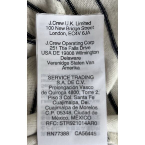 J.Crew Black & White Striped Twist Knot Back Sleeveless Tank Dress Reg Size 0 - Picture 6 of 7